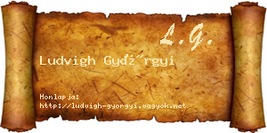 Ludvigh Györgyi névjegykártya