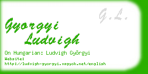 gyorgyi ludvigh business card